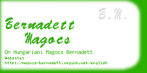 bernadett magocs business card